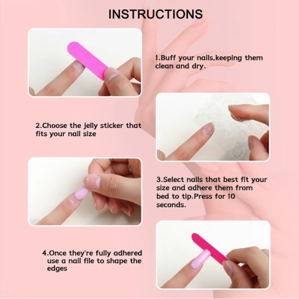 Leopard Print Fake Nails with Nail File & Tape, 24pcs/box - Picture 3 of 6